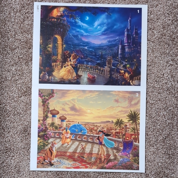 Disney Princess Thomas Kinkade Puzzle Set - Purple and Blue - Picture 3 of 5
